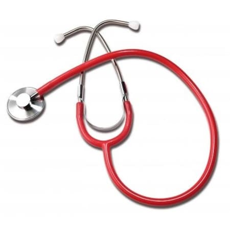 Gf Health Products 22 in. Lightweight Single Head Stethoscope, Red 300DLX-R